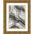 thumbnail image 1 of Uppsala Studio 11x14 Gold Ornate Wood Framed with Double Matting Museum Art Print Titled - Abstract Ink, 1 of 4