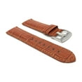 thumbnail image 2 of Bandini 24mm Mens Italian Leather Watch Band Strap - Tan - Alligator Pattern, 2 of 5