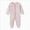 Light Pink, variant on 9-12 Months Newborn Baby Jumpsuit Cute Footed Long Sleeve Button Bodysuit Soft Cozy Outfits Footed Bodysuit Newborns Everyday Wear