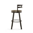 thumbnail image 3 of Amisco Vector 26 In. Swivel Counter Stool - Beige Distressed Wood / Dark Brown Metal, 3 of 9
