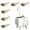 style2214, variant on 6Pcs Leaf Knobs Handles Pulls , Art Deco Style Leaf-Shaped Cabinet Wardrobe Door Pulls, Two-Hole Knobsstyle2214