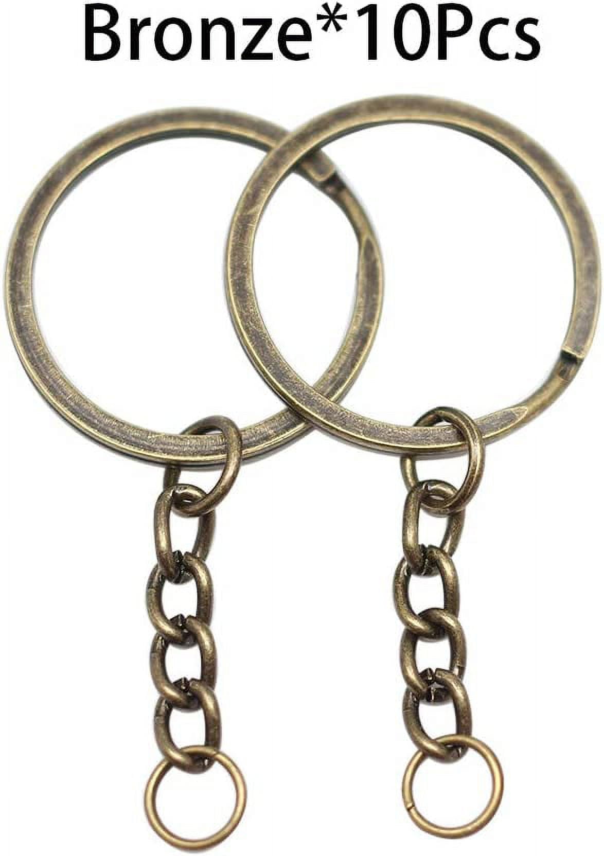 12pcs Solid Key Rings Split Rings 40mm 30mm Bronze Key Rings for Keychains  Round Rings Available in Two Sizes 