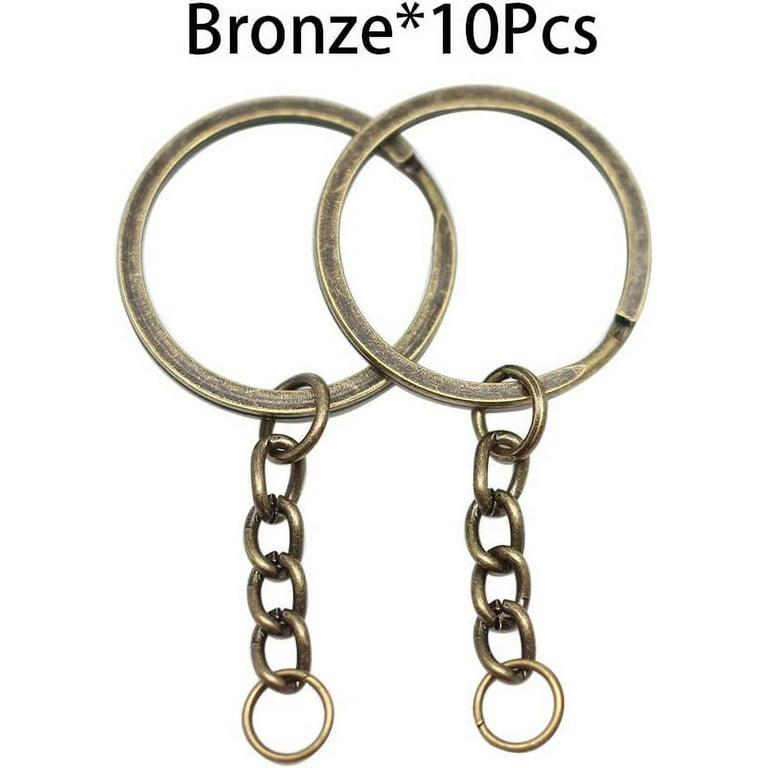 Swpeet 450Pcs Bronze 1″ 25mm Key Chain Rings Kit, Including 150Pcs Keychain  Rings with Chain and 150Pcs Jump Ring with 150Pcs Screw Eye Pins Bulk for  Jewelry Findings Making (Bronze) – BigaMart