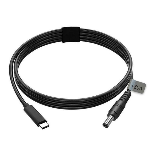 15M 49.2FT USB Type C to DC Power Cable Replacement 5.5x2.1mm Interface Converter Cord for 100W PD Power Source