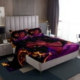 thumbnail image 1 of Erosebridal Ensemble de Draps Princesse Noir Simple, Ensembles de Literie Violets Taille Simple, Décor de Dessin Animé 3 Pcs, 1 of 7