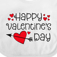 thumbnail image 4 of Inktastic Happy Valentines Day Red Hearts and Arrow Boys or Girls Baby Bib, 4 of 4
