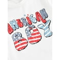 thumbnail image 7 of FEORJGP 4th of July Clothes for Baby Boys 6M 12M 18M 2T 3T 4T Kids Short Sleeve T-shirt Crew Neck Letter Print Tops Solid Color Drawstring Shorts Sets Toddler Infant Fashion Cute Daily Summer Outfit, 7 of 7