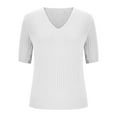 thumbnail image 4 of Women Summer Tops Shirts for Women Short Sleeve Trendy T Shirts for Women Trendy Summer Solid Color Tops Plus Oversized Tee Shirts Plus Size Women, 4 of 6