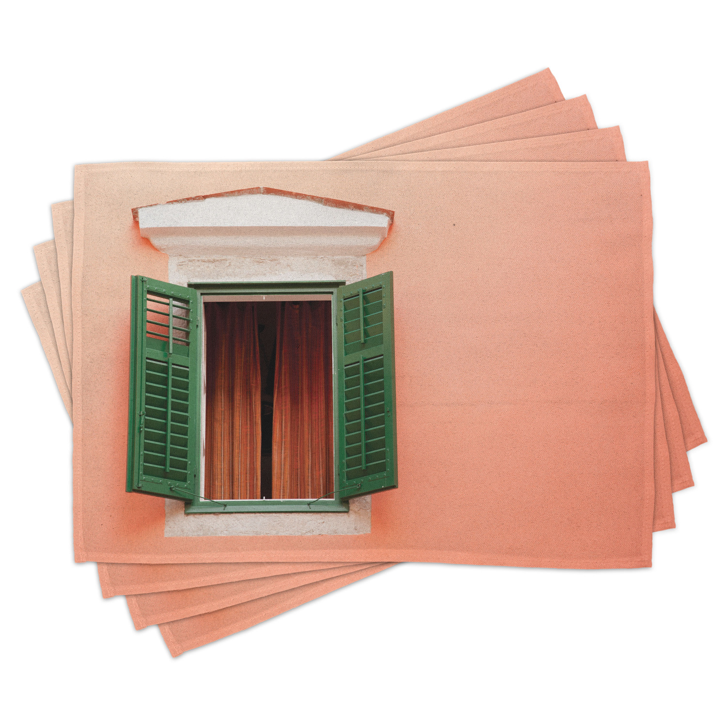 Shutter Mat Ambesonne Rustic Place Mats Set of 4, Old Retro House Shutters ...