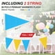 thumbnail image 2 of Banderas de banderines Uxcell de 100 pies, cuerdas colgantes de triángulo, banderas DIY para fiestas Amarillo Azul Blanco 60 Pcs, 2 of 5