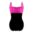 thumbnail image 5 of XIAONU Women's Floral Print Square Neck Swimwear Slim Fit Sleeveless Square Neck One Piece Swimsuit Stretchy Vibrant Pool Swimsuits, 5 of 5