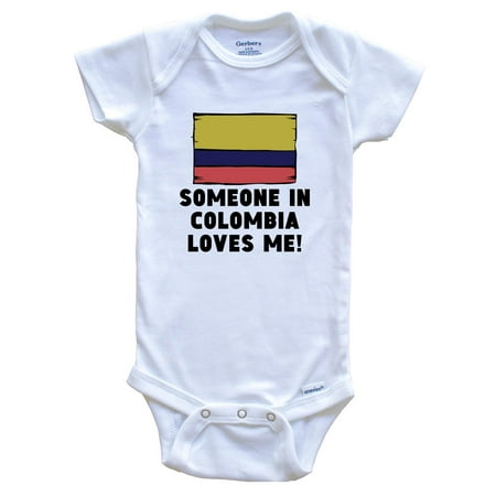 

Someone In Colombia Loves Me Colombian Flag Baby Bodysuit
