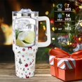 thumbnail image 2 of Christmas Tumbler 40oz Reindeer Tumbler with Lid and Straw Christmas Trees Snowflakes Cup Xmas Insulated Coffee Mug Christmas Gifts for Women Men, 2 of 6