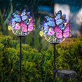 thumbnail image 3 of Solar Butterfly Lights Outdoor Solar Stake Lights with Butterflies Waterproof Solar Landscape Copper String Lights White Light for Yard Lawn Patio Pathway Decoration, 3 of 11