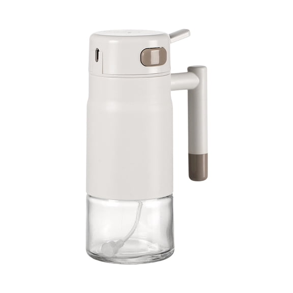 PuSpu 2-in-1 Oil Dispenser & Sprayer, 275 ml Plastic Home Decoration Kitchen Utensils White