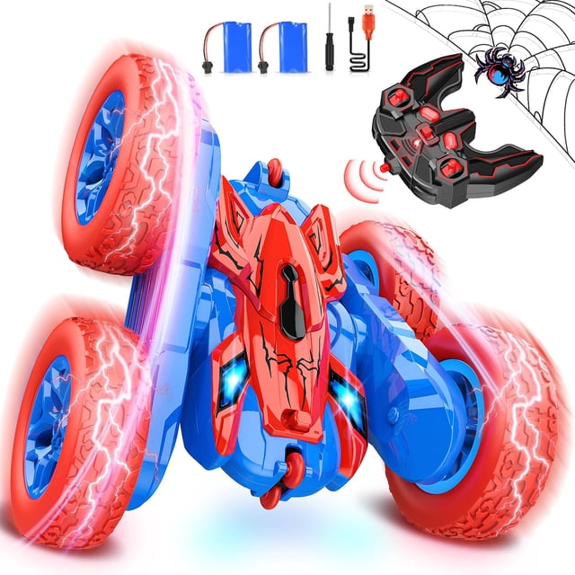 Coche RC JovialToyz Spider Stunt 360° Flip 4WD para niños de 3 a 8 años