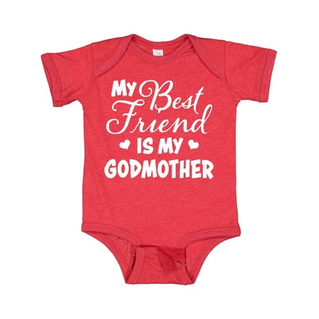 

Inktastic My Best Friend is My Godmother with Hearts Gift Baby Boy or Baby Girl Bodysuit