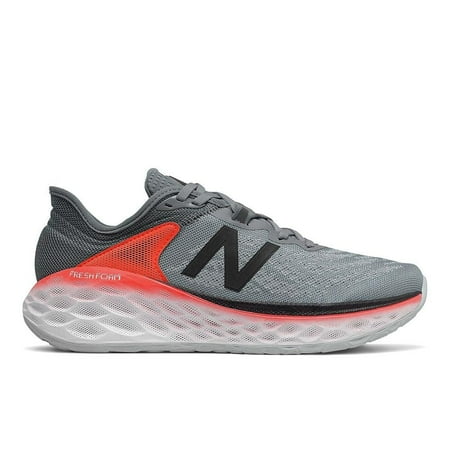 New Balance Men's Fresh Foam More V2 Running Shoe, Gunmetal/Neo Flame/Black, 8