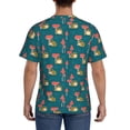 thumbnail image 3 of Bixox Men's Frog and Mushrooms Printed Short Sleeve Skinny Athletic T-Shirt, 3 of 6
