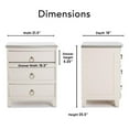 thumbnail image 6 of Finch Charleston End Table Nightstand with Drawers Cream White Gray, 6 of 13