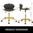 thumbnail image 5 of Ergonomic Saddle Stool Salon Stool with Backrest - Hydraulic Adjustable Rolling Office Chair, Soft Cushion & Wheels for Home, Dental, Tattoo Salon, 5 of 8