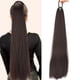 thumbnail image 2 of Nvzi Peluca larga y lisa con coleta trenzable, 1 pieza, marrón, fácil de usar, extensiones de cabello, 60 cm/23,62 pulgadas de largo, aspecto natural y duradero, ideal para uso diario/fiestas/citas., 2 of 4