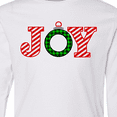 thumbnail image 4 of Inktastic Joy Christmas Ornament with Candy Cane Stripes Long Sleeve Youth T-Shirt, 4 of 5