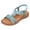 Sky Blue, variant on Womens Flat Sandals Rhinestone Summer Beach Footwear T Strap Thong Flip Flops Lightweight Elatic Ankle Strap Open Toe Summer Beach Shoes Sky Blue Size 9
