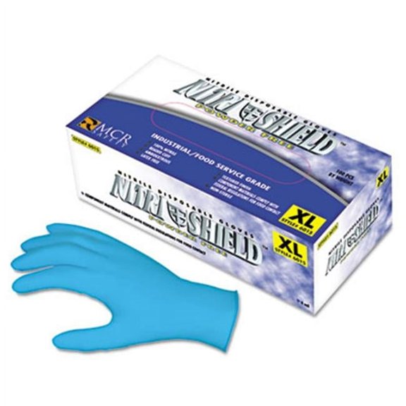 Mpg 6015L Disposable Nitrile Gloves - Blue, Large