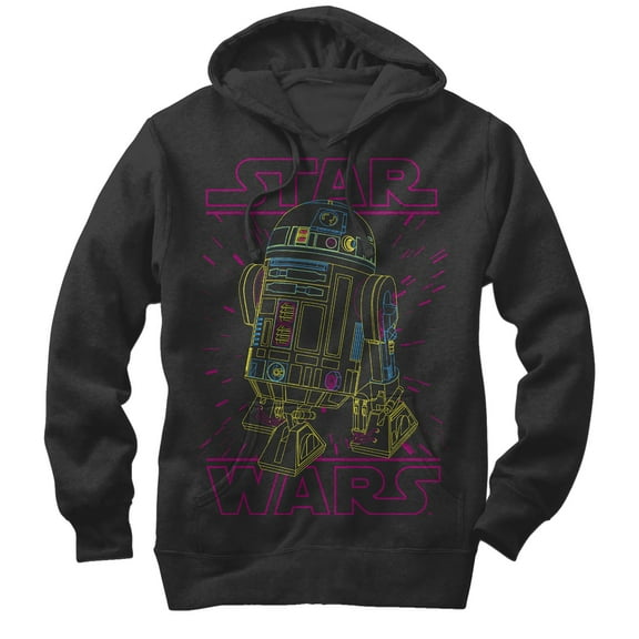 Men's Star Wars R2-D2 Lines  Pull Over Hoodie Black Large