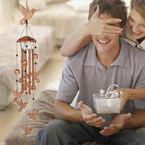 Daiosportswear Metal Tube Wind Chime Hanging Decoration Outdoor Rustics Vintage Bells Hanging Front Yard Decoration