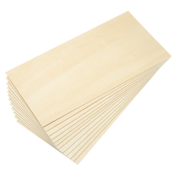 Uxcell 8x16x1/8" Basswood Sheets, 3mm Plywood Sheets Balsa Wood Board Unfinished Thin Wood Squares Boards 12 Pcs