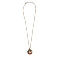 thumbnail image 2 of Collar con colgante de cadena de cristal cabujón de Papá Noel rojo retro navideño, 2 of 8