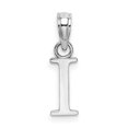 thumbnail image 4 of 14K White Gold Polished Block Letter I Initial Pendant K6423WI, 4 of 4