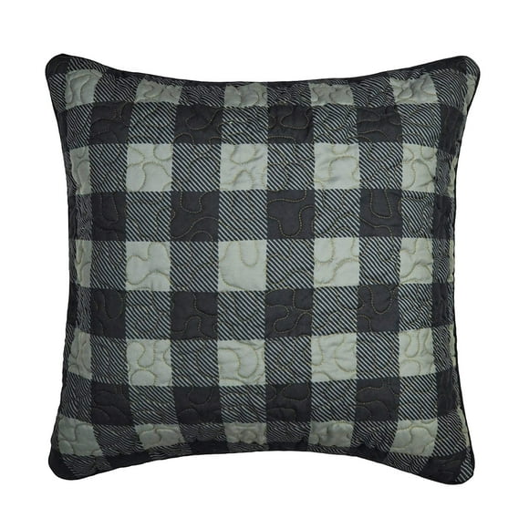 Donna Sharp Throw Pillow - Bear Walk Plaid Lodge Decorative Throw Pillow with Plaid Pattern - Square