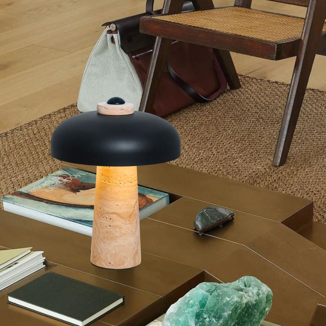 UEEYAC Mushroom Table Lamp Bedroom Side Table Lamps