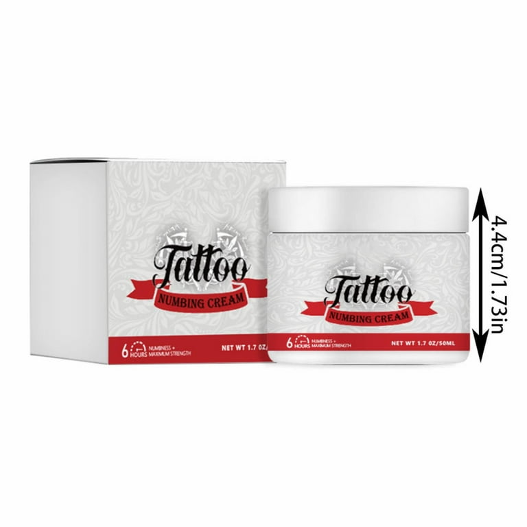 AOVUWU Tattoo Numbing Cream for Painless Tattooing and Piercings Fast Acting, Long Lasting, Skin Safe Formula, 1.7 oz