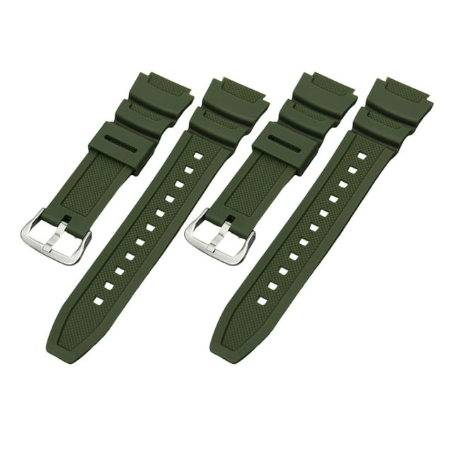Correa de goma para reloj Yuyangstore AE-1300 SGW-300H SGW-500H Argenta verde 1,8 cm