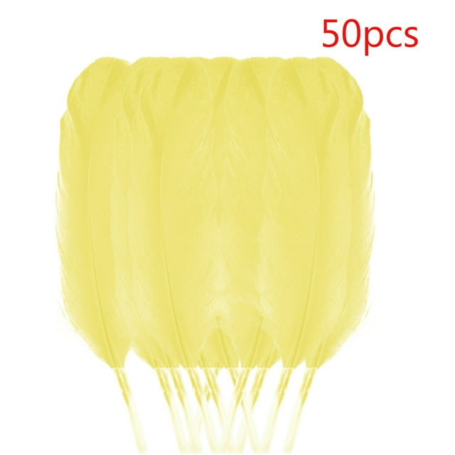 50PCS Colorful Feathers,DIY Craft Decor for Wedding Party Hair Sticks Flower Arrangement and Home Decoration,D