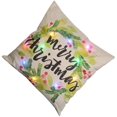 thumbnail image 3 of LED Light Up Christmas Holiday Pillow Cover Throw Pillow Cover Xmas Pillow Case with LED Lights Rustic Sofa Back Throw Cushion Cover for Winter Holiday, 3 of 8