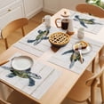 thumbnail image 5 of Teal Coastal Placemats Set of 8 Sea Turtle Nautical Beach Ocean Vintage Place Mats Indoor Wipeable Table Mats Washable Cloth Dining Table Placemats for Kitchen Holiday Party Home Decor 13x19 Inch, 5 of 9