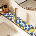 thumbnail image 2 of Yayeee Faucet Mat for Kitchen Sink 30" Diatomite Long Splash Guard Pad, Lemon Checkered, 2 of 7