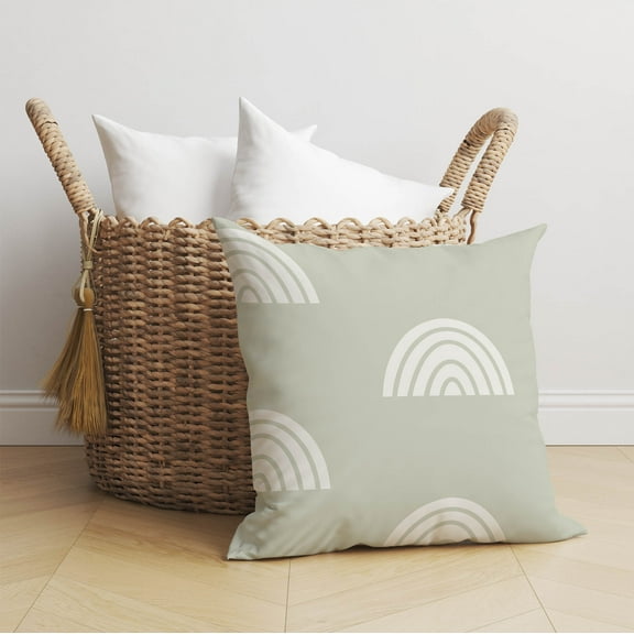 Bows Light Green Throw Pillow