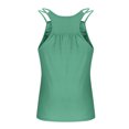 thumbnail image 3 of Fnooota Summer Tank Tops for Women 2025, Scoop Neck Pleated Casual Camisoles with Built in Bras Green Size XL, 3 of 7