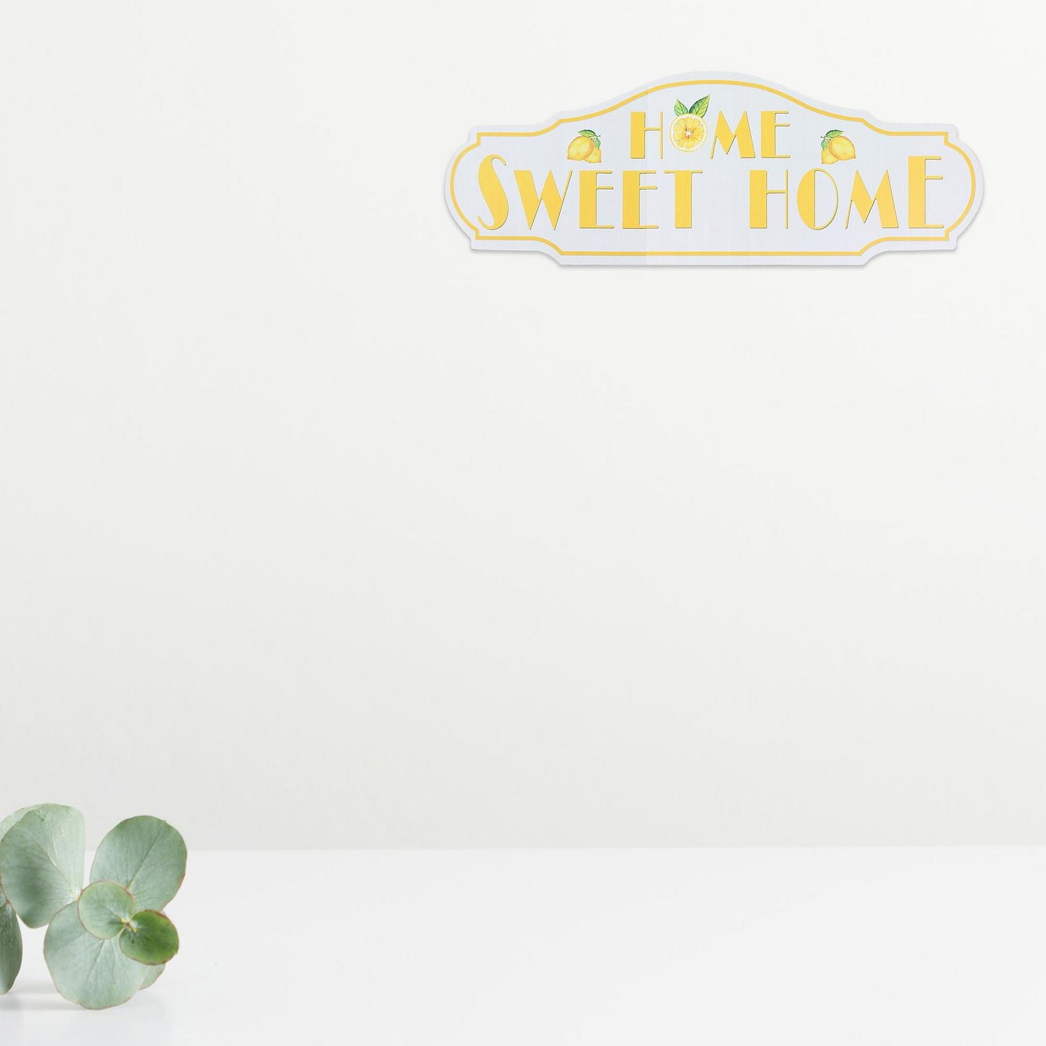 IH Casa Decor Mdf Lemon Home Sweet Home Wall Plaque