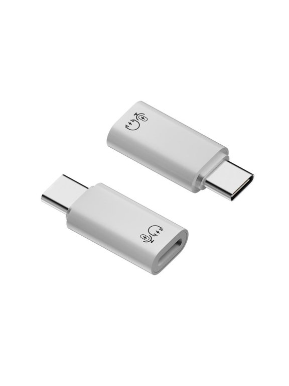 -8-Pin to USB Type-C OTG Adapter 2-in-1 Charging and Audio Converter with Keychain for Apple Microphone