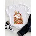 thumbnail image 1 of Camisetas estampadas de manga corta para mujer, ropa de moda con estampado de estrella, árbol de acuarela, tendencia linda, Feliz Navidad, Año Nuevo, 1 of 4