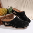 thumbnail image 4 of Tauxra Sandales Compensées à Bout Fermé pour Femmes, Sandales Décontractées à Enfiler pour Femmes avec Semelle Intérieure Coussinée et Semelle Extérieure Durable, Chaussures Polyvalentes de Couleur Unie pour le Quotidien, 4 of 9
