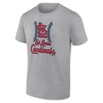 thumbnail image 2 of Men's Heather Gray St. Louis Cardinals Fastball T-Shirt, 2 of 3