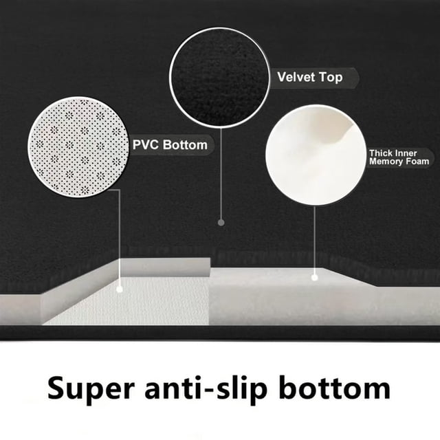 TACILIP Tapis de Bain, Housse de Toilette Absorbante Imprimée Ensemble de 3 Pcs, Cadeaux pour Femmes